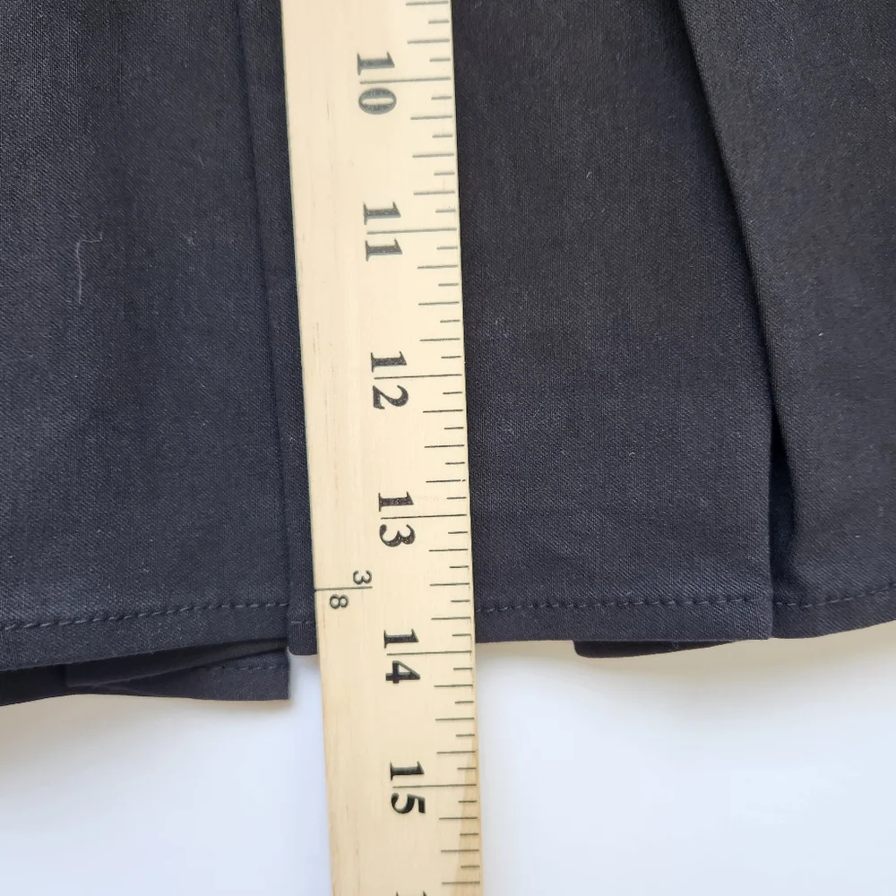 School Girl Pleated Mini Skirt Black Belted Prep School Preppy Academia Small - Picture 15 of 16